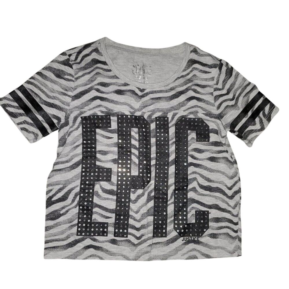 Justice Girls Size 8 Zebra Print